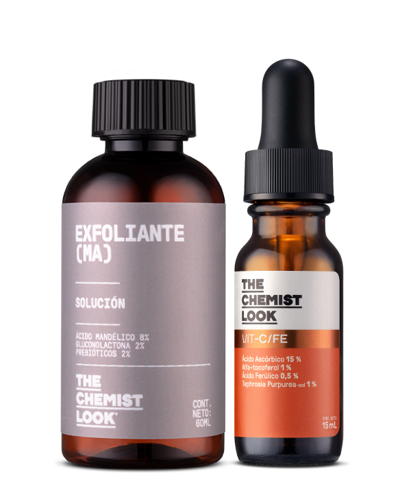 exfoliante acido mandelico 60 mL y serum vitamina c 15 mL