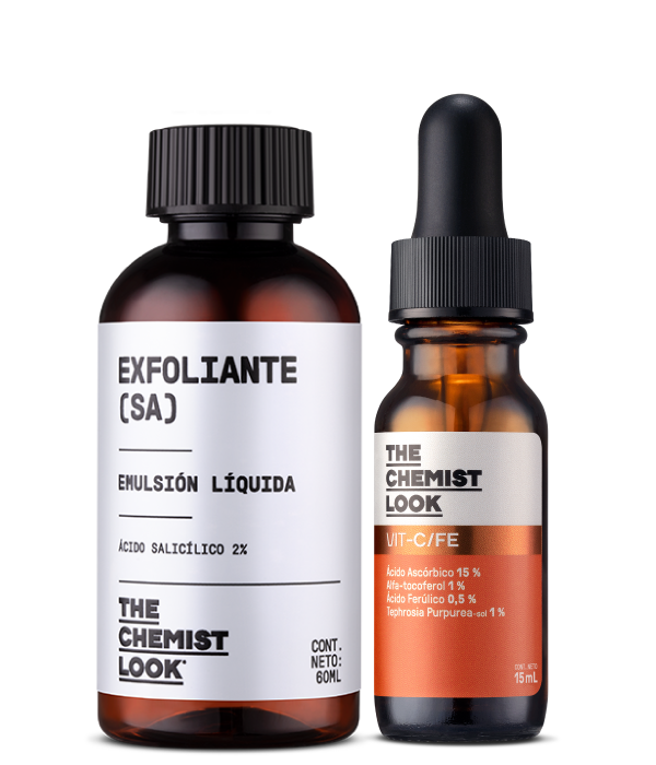 exfoliante acido salicilico 60 mL y serum vitamina c 15 mL