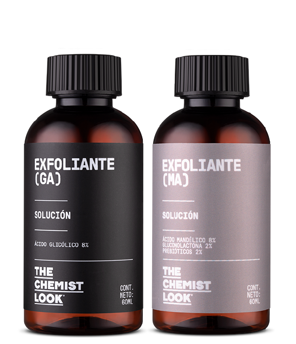 exfoliante acido glicolico 60 mL y exfoliante acido mandelico 60 mL