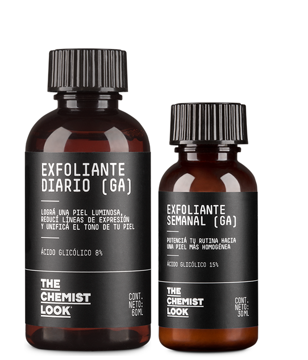 exfoliante acido glicolico 60 mL y exfoliante concentrado acido glicolico 30 mL